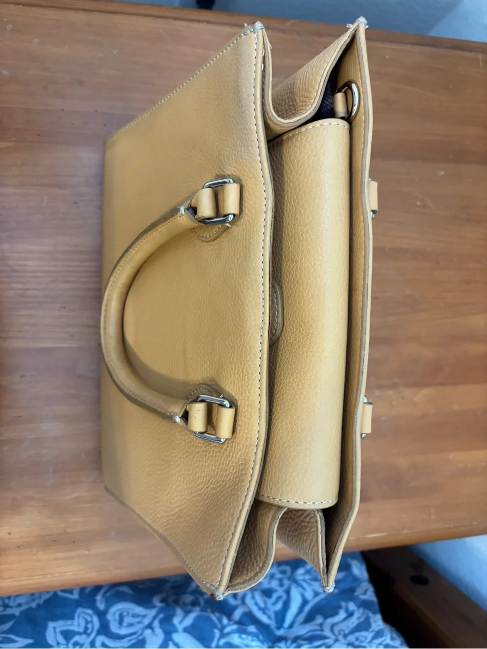 Dooney & Bourke Camel Yellow Leather Satchel